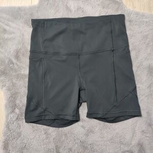 C9 Champion High Waisted Athletic Biker Shorts with Pockets Charcoal Gray Small